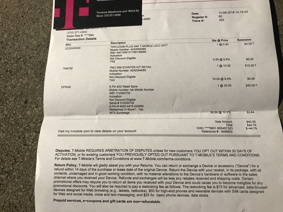  LA 티모바일(T-mobile) 현지 유심 구입하기