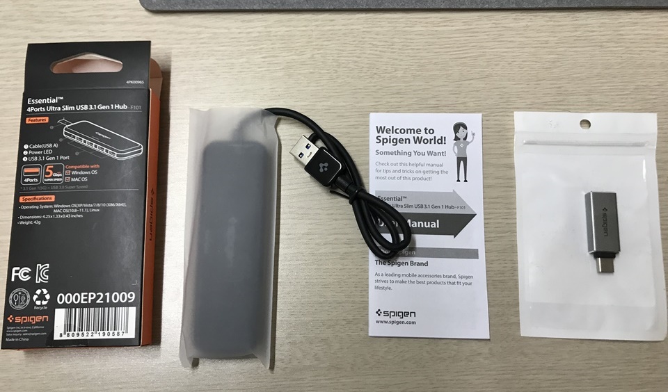 슈피겐 에센셜 4포트 USB 3.1 허브 F101 사용기