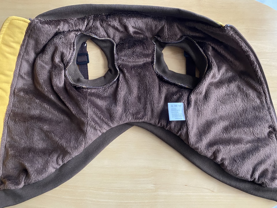 강아지패딩 입고 벗기 쉬운 하네스 일체형 바복스 만능패딩