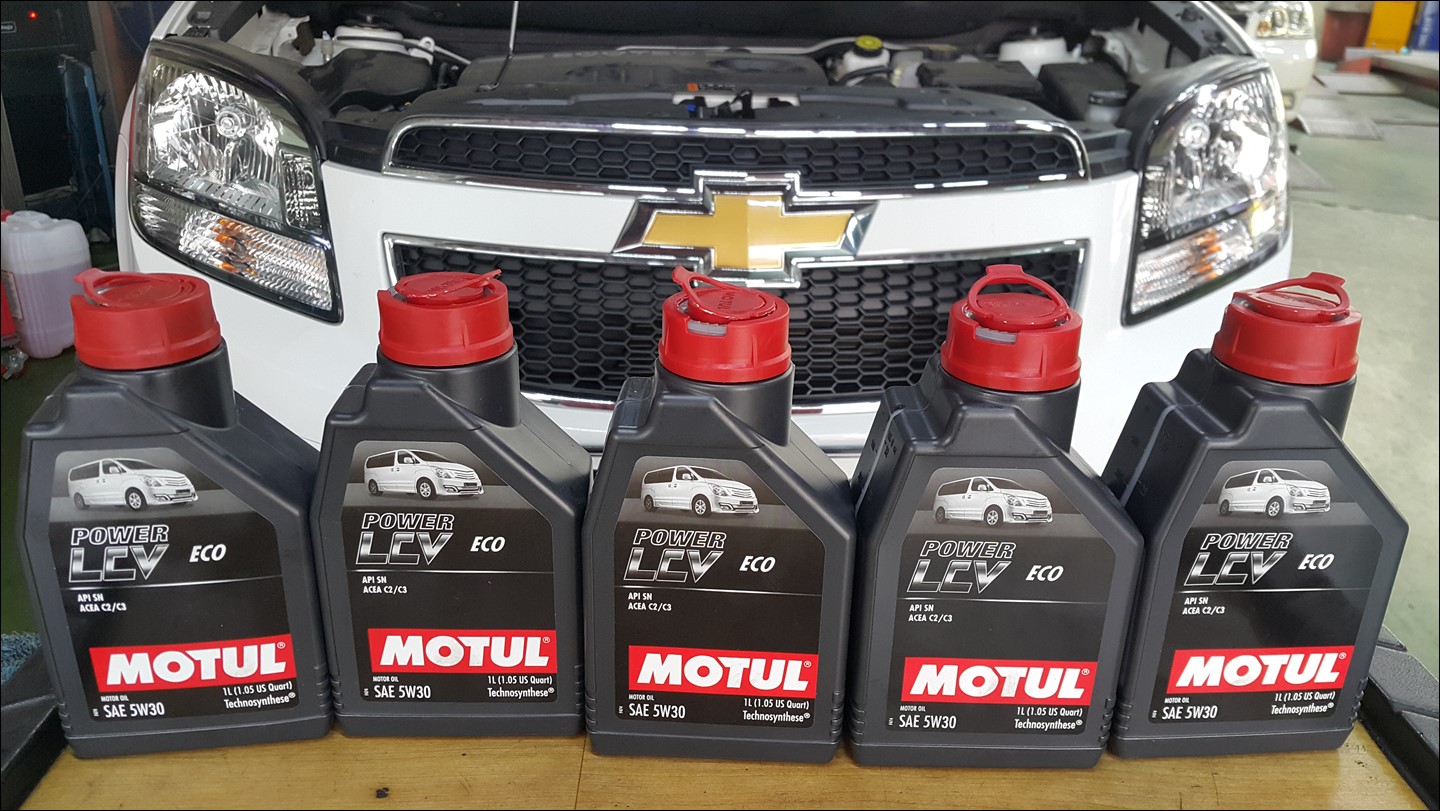 올란도 LPGI 모튤 LCV 5W30 첫 엔진오일 교환