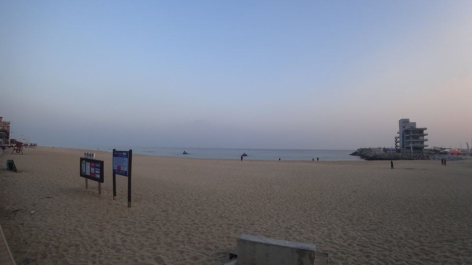 안목해변 이른 아침