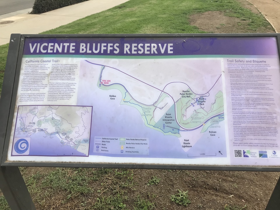 란초 팔로스 베르데스 비센테 블러프스 보호지역(Rancho Palog Verdes vicente bluffs reserve)