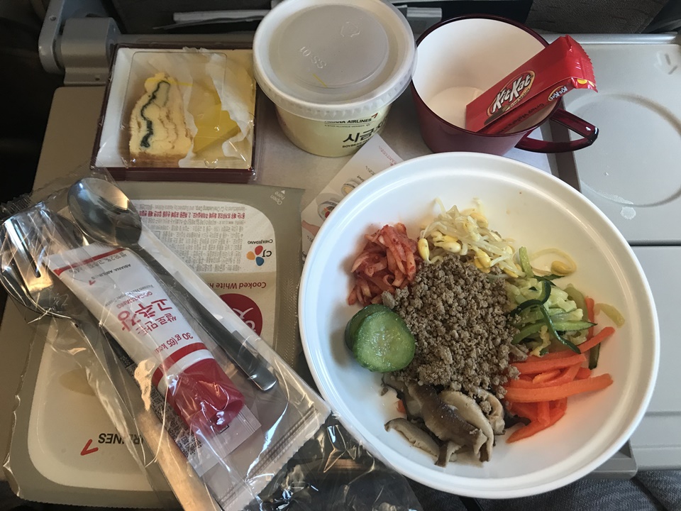  여행의 끝 LAX 공항으로, LA - 인천아시아나 항공 OZ201 이코노미, 기내식, A380