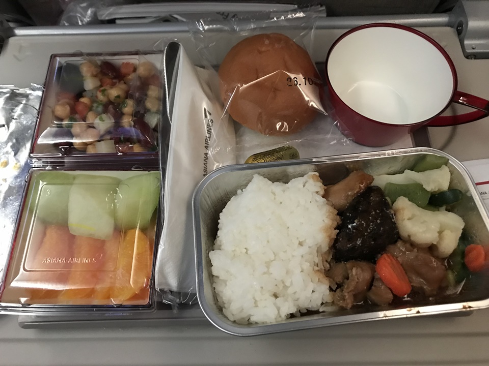 여행의 끝 LAX 공항으로, LA - 인천아시아나 항공 OZ201 이코노미, 기내식, A380