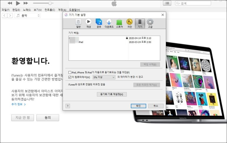 아이폰 아이튠즈 백업파일 삭제 후 디스크 용량 늘리기