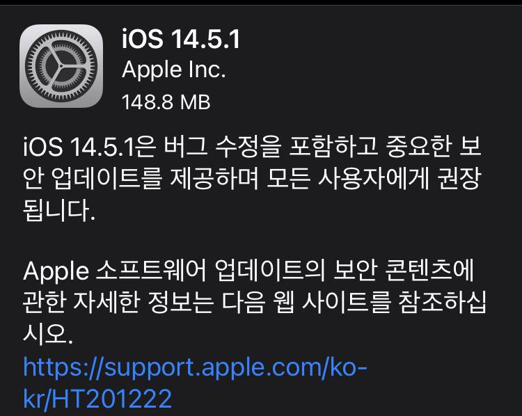 애플 iOS 14.5.1 업데이트 배포 - 보안 패치 포함