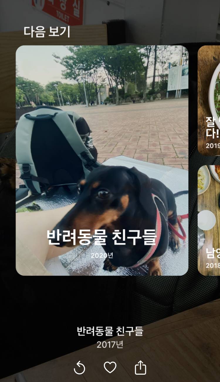 iOS 15 사진앱 포유 – 자동 생성된 영상 좋네요.