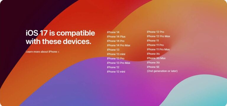 iOS 17 업데이트 지원 받는 아이폰