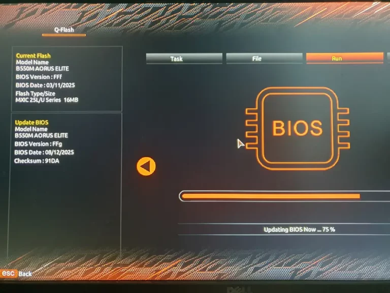 B550M Aorus Elite 바이오스 업데이트 FFf