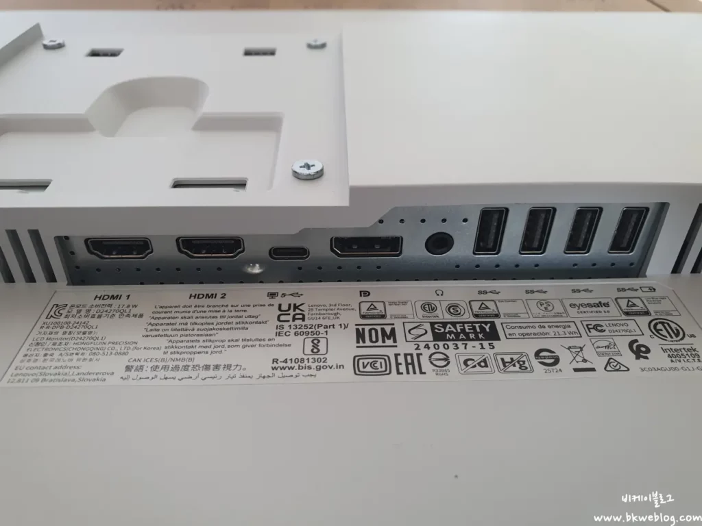 레노버 L27-4A 모니터 후기 - 27인치 QHD 모니터